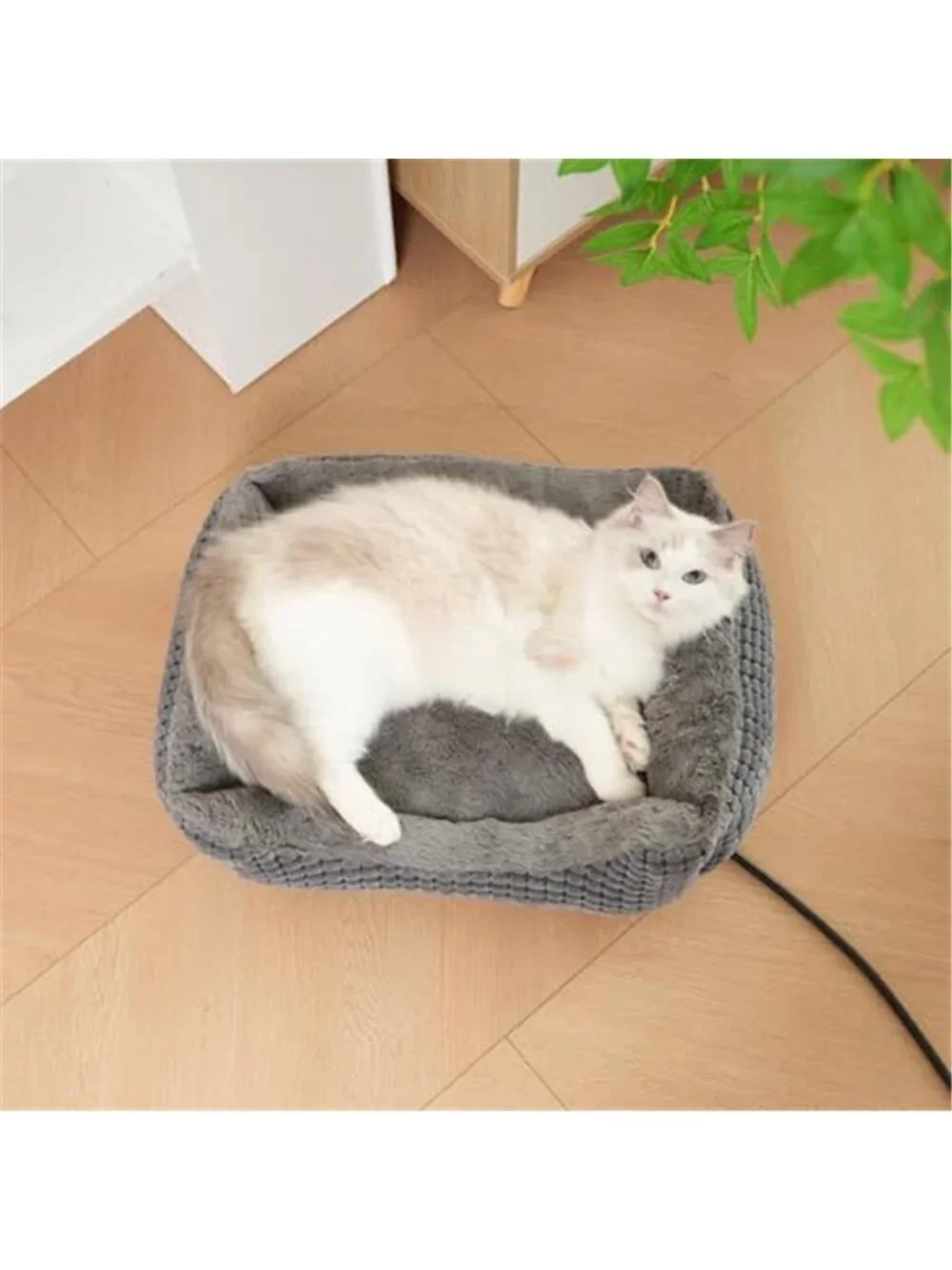 Heated Cat Bed Indoor Electric Pet Bed Warm Cat Dog Heating Pad Washable